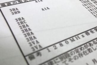 電波の型式　無線局免許状