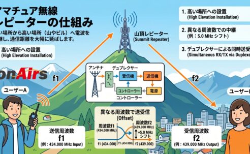 【初心者向け】アマチュア無線の「レピーター」とは？ 仕組みから使い方、ルールまで徹底解説！