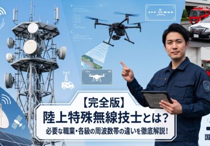 陸上特殊無線技士とは？必要な職業・各級の周波数帯の違いを徹底解説！