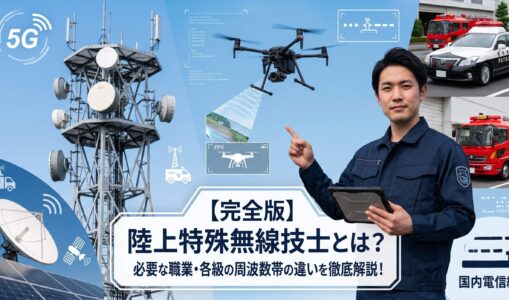 陸上特殊無線技士とは？必要な職業・各級の周波数帯の違いを徹底解説！